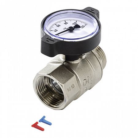 Шаровой кран TECE TECEfloor с термометром 1 х 1 77381008